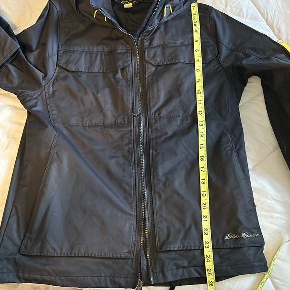 Eddie Bauer black travel raincoat jacket black medium - Picture 12 of 16